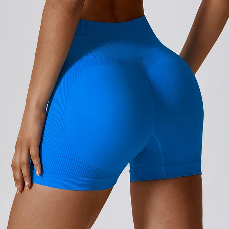 Fashion Custom logo Seamless Fitness Shorts Scrunch Butt Yoga Gym Shorts for Women