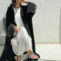 2026 New Elegant Black Arab Islamic Luxury Long Sleeve Diamond Abaya Dubai Design Open Crystal Women's Abayas
