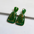 French Retro Exaggerated Square Fashion Earrings Long Resin Geometric Dangle Wholesale Big Earrings for Women