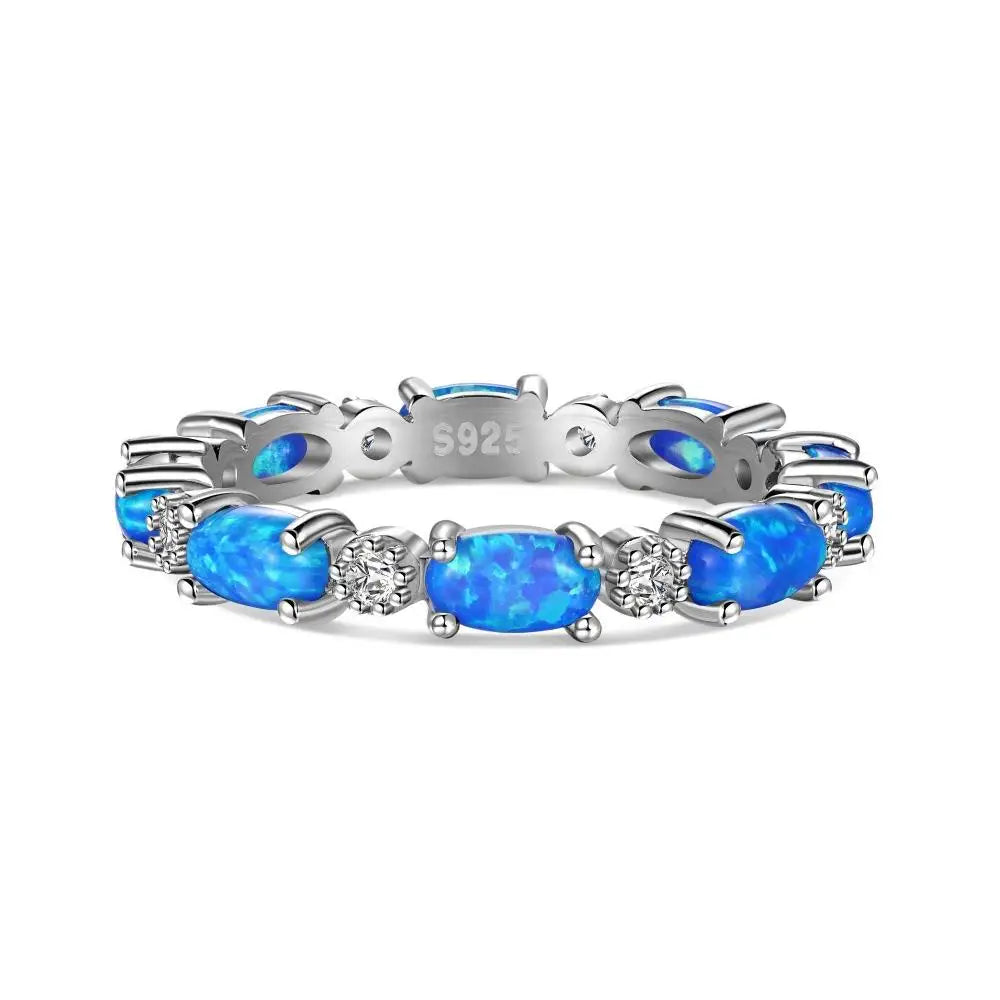 Fashionable Cubic Zirconia Eternity Ring Promise Oval 925 Sterling Silver Cz Hallmark Crown Engagement Ring Price Fine Jewelry