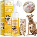 Private Label 150ml Waterless Pet Paw Cleanser Feet Cleaning Paw Cleaner Foam Shampoo with Silicone Brush for Dogs Cats