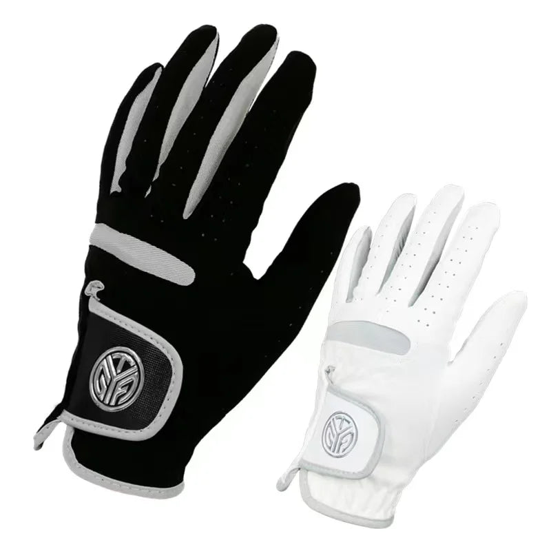 Customized Men's Breathable Microfiber Cloth Golf Gloves Wear-Resistant Sports Gear-Single Piece