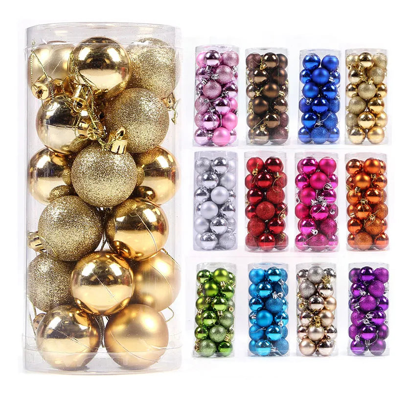AF5021 Wholesale 8cm Plastic Christmas Ornament Balls Decorations for Christmas Tree