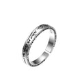 New Tremd 925 Sterling Silver Open Ring English Graffiti Thai Silver Ring for Women Men