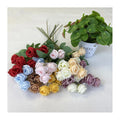 High End Modern Decoration Artificial Flower Colorful 8 Curled Roses New Arrival for Christmas Mother's Day Back to School