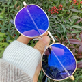 UV400 Anti Blue Light Photochromic Glasses Computer Optical Alloy Simple Circle Lunettes Photogray Hommes Women Men`s Unisex