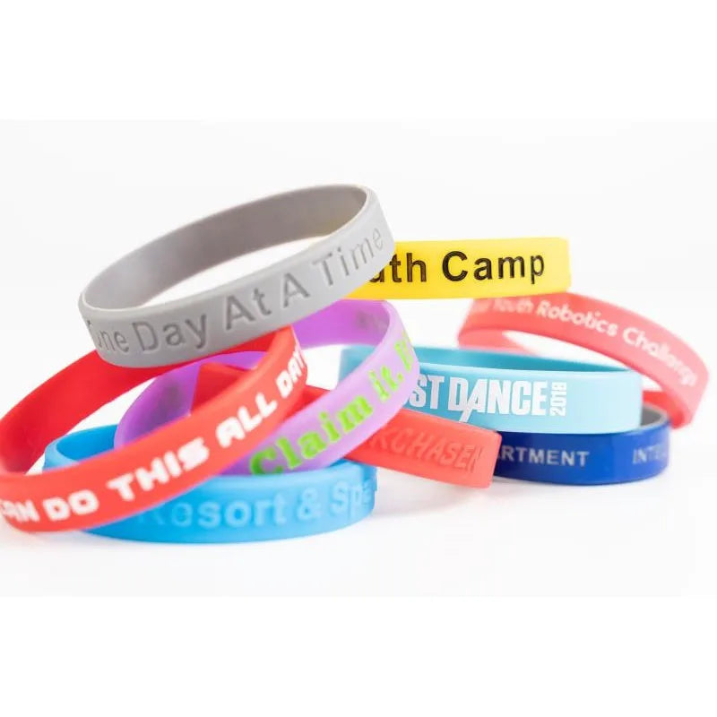 Wristbands With Logo Custom Hand Manufacturer Promotional Logo Personalized Inspirational Silicone Wristband