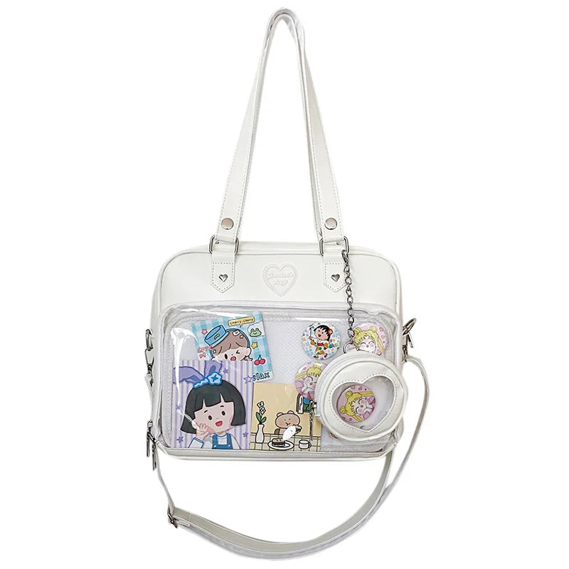 Factory Hot Sales Custom Clear Crossbody Shoulder Messenger Ita Bag for Diy
