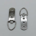 17x64mm Three-Hole D Ring Iron Silver Galvanized Photo Frame Hanger Wall Hook with Box