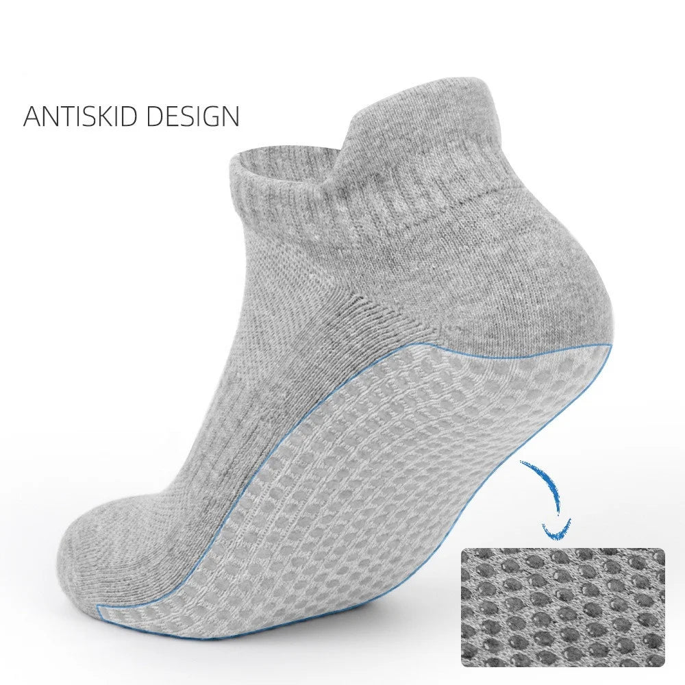 OEM Custom Anti-Slip Sports Socks Men's and Women's Cotton Ballet Dance Pilates Yoga and Gym Grip Socks