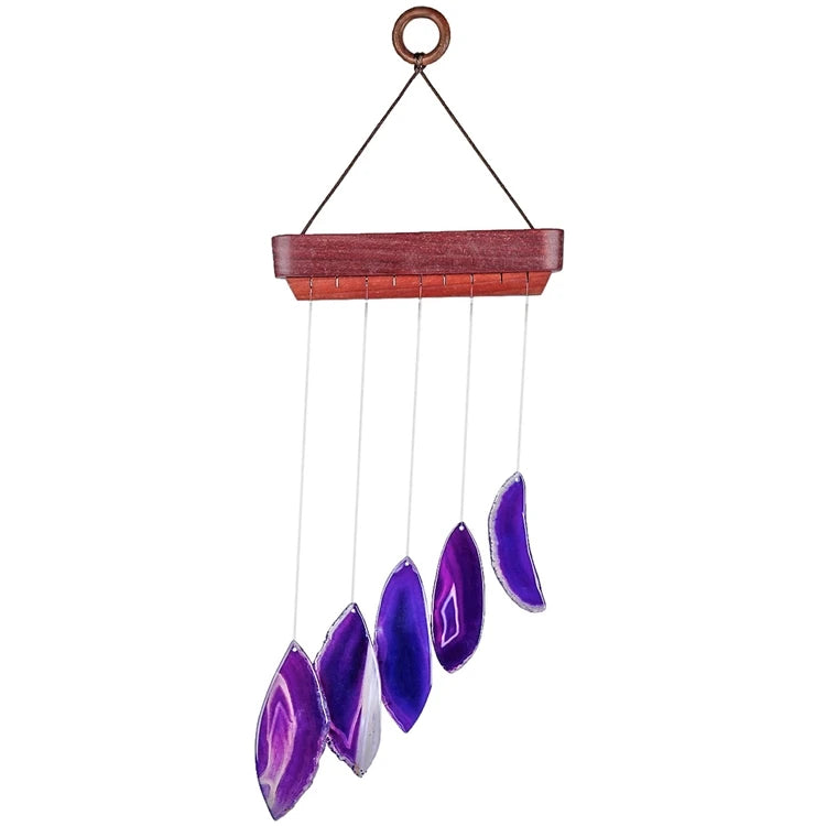 DIY Wholesale Natural Agate Slice Pendant Landscape Piece Necklace Wind Chime Piece Pendant