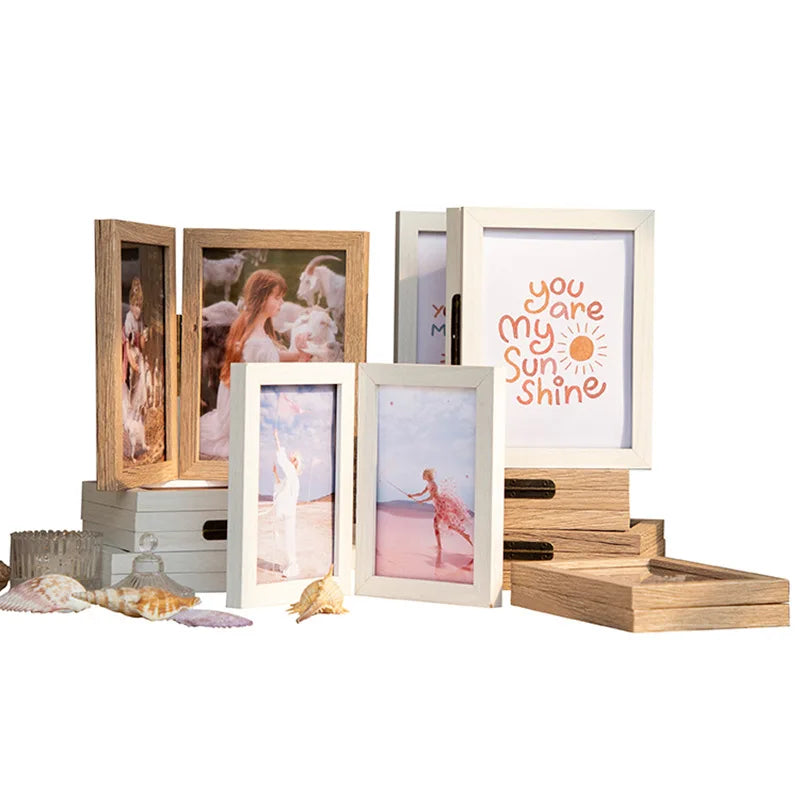 Creative Modern Wedding Anniversary Table Book Shape Sublimation MDF Folding Hinged Eco-Friendly Waterproof Durable Wooden Photo