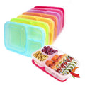 Bestselling  3 Compartment Plastic Divided Food Storage Container BPA FREE Kids Bento Lunch Box