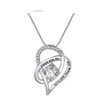 Wholesale High Quality Luxury I love You to Moon and Back Aaa Zircon Heart Shape Gift Necklace Jewelry Women