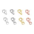 S925 Sterling Silver Chain Waterdrop Spring Clasp with Lobster Clasp for Bracelet or Necklace Making Jewelry Findings