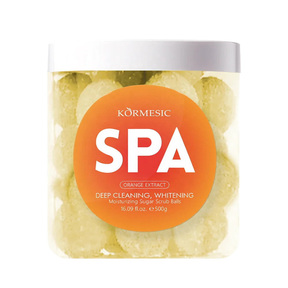 Private Label KORMESIC Moisturizing Sugar SCRUB Ball Deep Cleansing Whitening Body Scrub for Skin Care