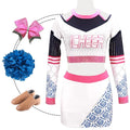 Hot Selling Customized Cheerleader Uniforms with Garment Bags - Purple/Pink/Blue Girls Cheer Competition Uniforms