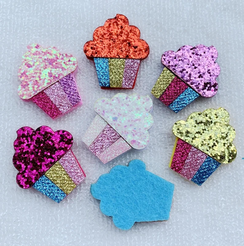 Handmade Creative Design Colorful Wool Felt Patch Sticker Ornament Accessories Diy Hair Decorate