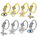Gaby New Arrive Nose Ring Hoop Stainless Steel  butterfly Eye Design Dangle Nose Rings Bulk Body Piercing Jewelry