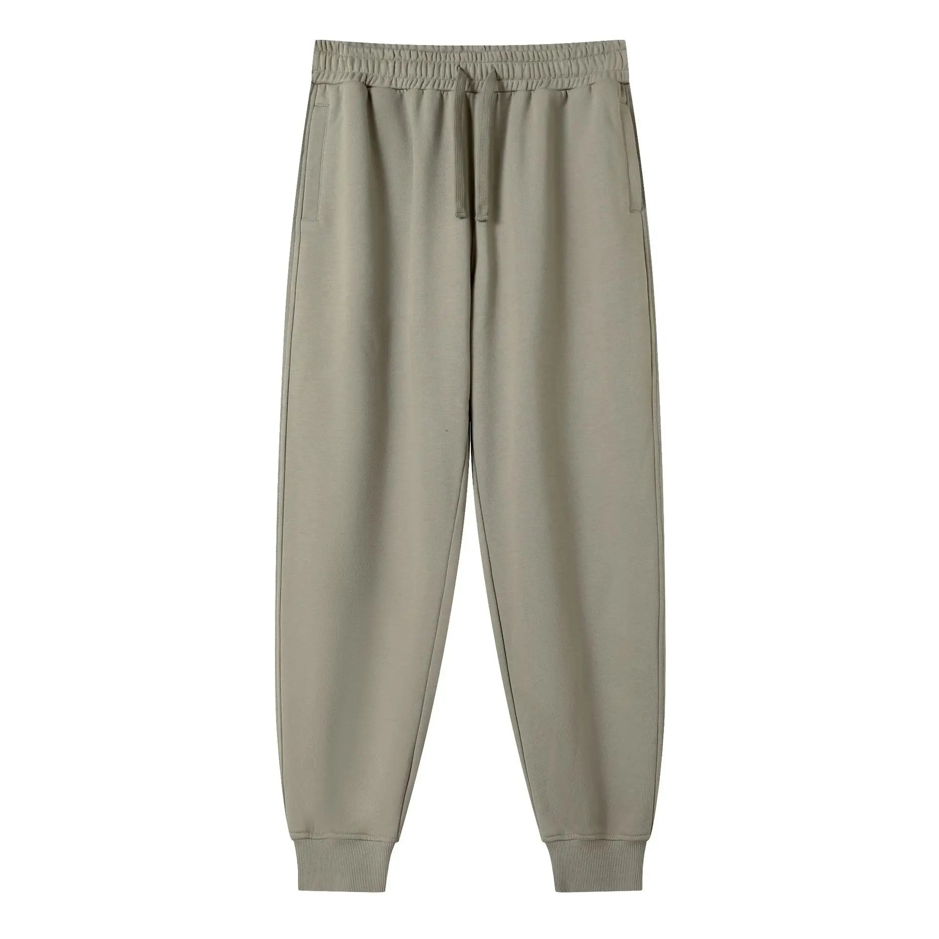 Men's 380g Heavy Duty Large Loop Casual Pants Autumn/Winter Treey Inside New Solid Color Mid Waist Loose Toe Tight Sweat Pants