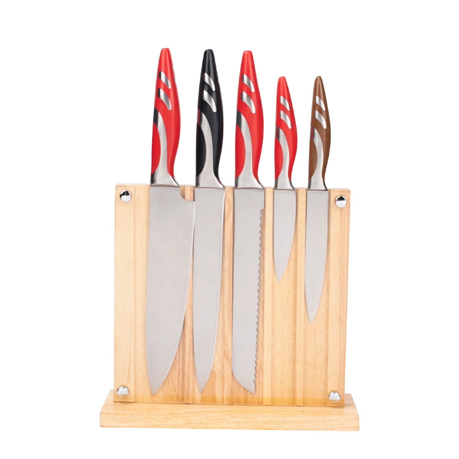 New Design 100% Food Grade Easy Clean 6 Pcs Stainless Steel Hollow Handle Kitchen Knife Set