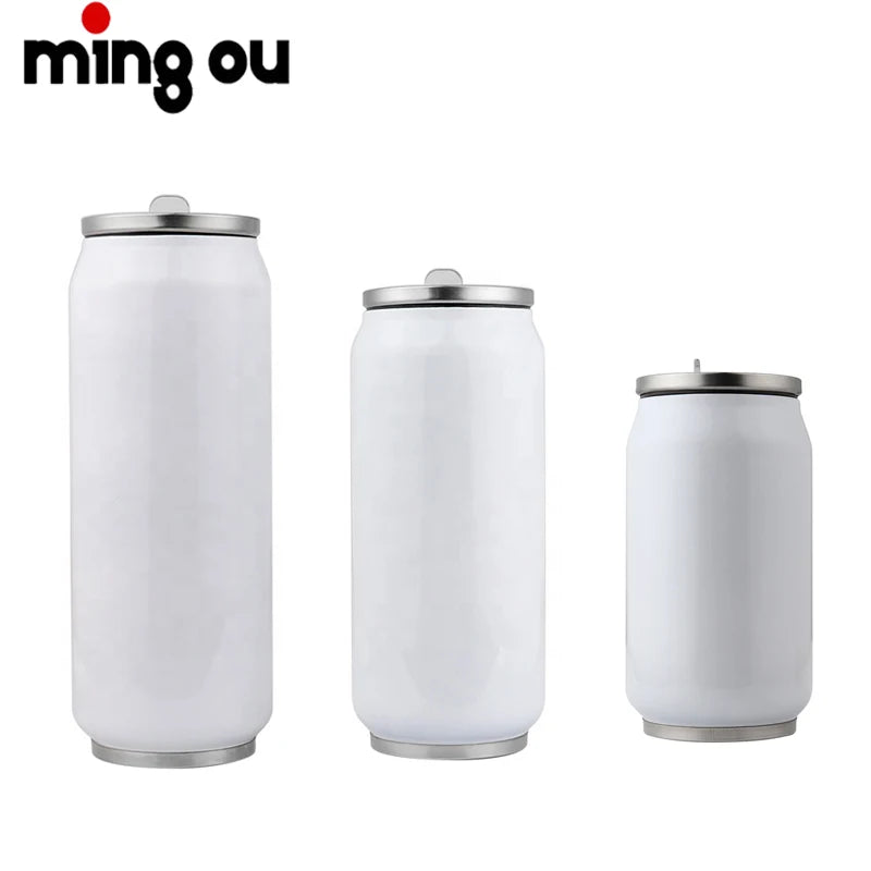 Promotional Eco-Friendly Stainless Steel 10 oz Soda Can Tumbler with Straw Sublimation Blank Gift Cup