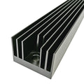 Black Anodized LED Heatsink Profile 50(W)*35(H)*600(L)mm Extruded Aluminum Profile Heatsink for LED Light