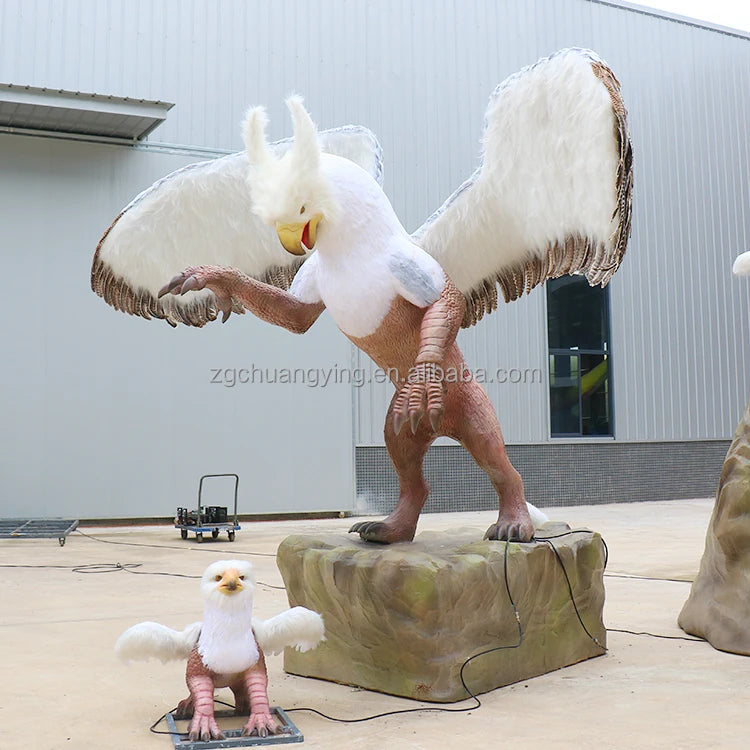 Magic Fantasy Greek Mythology Large Size Full Body Animatronic Griffin Gryphon Robotic Sculpture