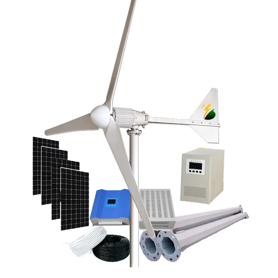 Cheap Price 3000w Horizontal Wind Turbine 3kw System 3blades Roof Wind Turbine Generator for Marine and Land