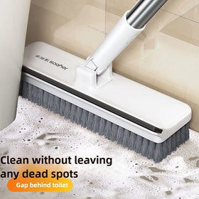 For 3-in-1 Eco-Friendly Stainless Steel Handle Nylon Brush Multifunctional Toilet Cleaning Mop & Sweep Floor Scrub Brush