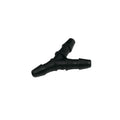 Black PP 5/32" 4mm Equal Barbed Y Branch Pipe Fitting Plastic Wye Air Water Hose Barb 3 Ways Tube Connector