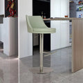 Nordic Luxury High Elastic Foam Customize Color Rotatable Stainless Steel Dining Chair High Chair for Swivel bar Chairs