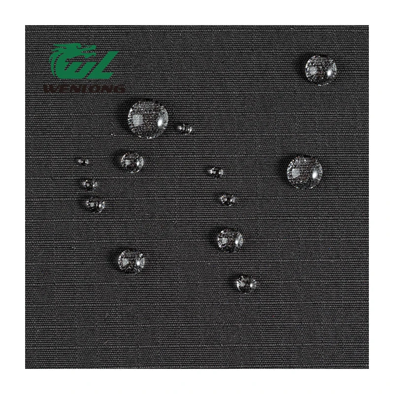 RTS T/C 65/35 Waterproof Anti Tearing Plain Dyed Black Camouflage Ripstop Fabric for Tactical Gears