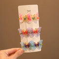 MIO Butterfly Hair Clips Set 6pcs/set Gradient Color Metal Alloy Luxury Kids Hairpins Exquisite Fashion Hair Pins for Girls