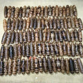 GSYK 40MM Brown Old Dzi Beads God Lucky 3Eyes 4 Eyes 9 Eyes Ancient Tibetan Oval Stone Certified Gem Appraisal Center Peking