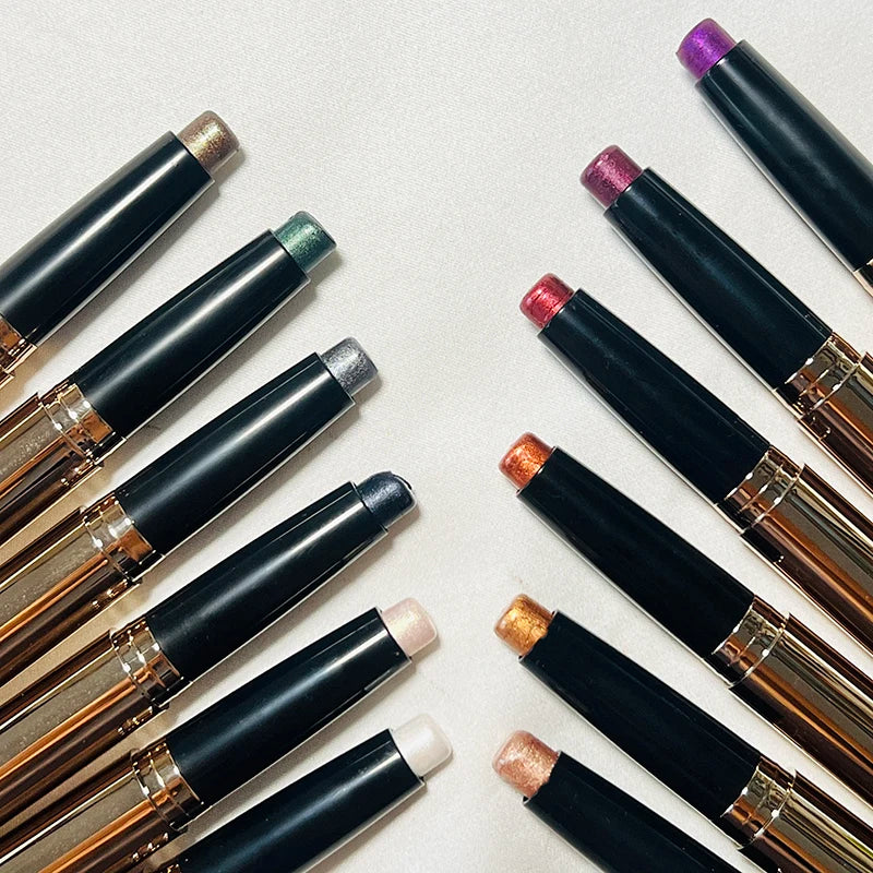 Custom Private Label Luxury Makeup Matte Metallic Dark Shimmer Eyeshadow Stick Pen Vegan Waterproof Cream