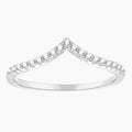 OAHLAN Fashion Luxury Jewelry Round Cut Cubic Zircon Plated Pointed V Shaped Chevron 925 Sterling Silver Rings for Women