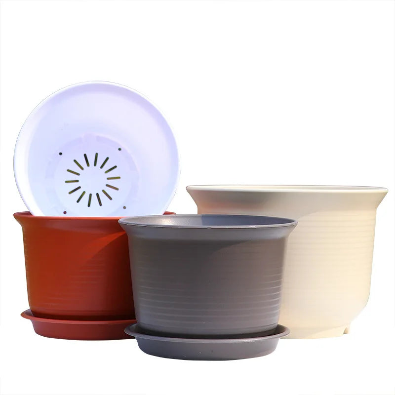Balcony Big Plant Pots Planters Large Outdoor Plastic Garden Nursery Flower Pots for Plants