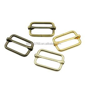 Stock Supply 32mm 1.25inch 32 X 20 X 3.8mm 4 Colors Metal Adjustable Tri-glide Slider Bag Buckle