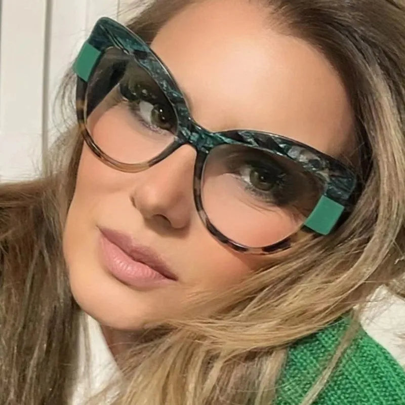 Latest Vintage TR90 Frame Cat Eye Ladies Eyeglasses Anti Blue Light Glasses Optical Eyewear Frames