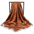European and American Fashion New 90 Satin Lock Square Silk Scarf Colorful Adult Accessory for Spring Polyester Wholesale