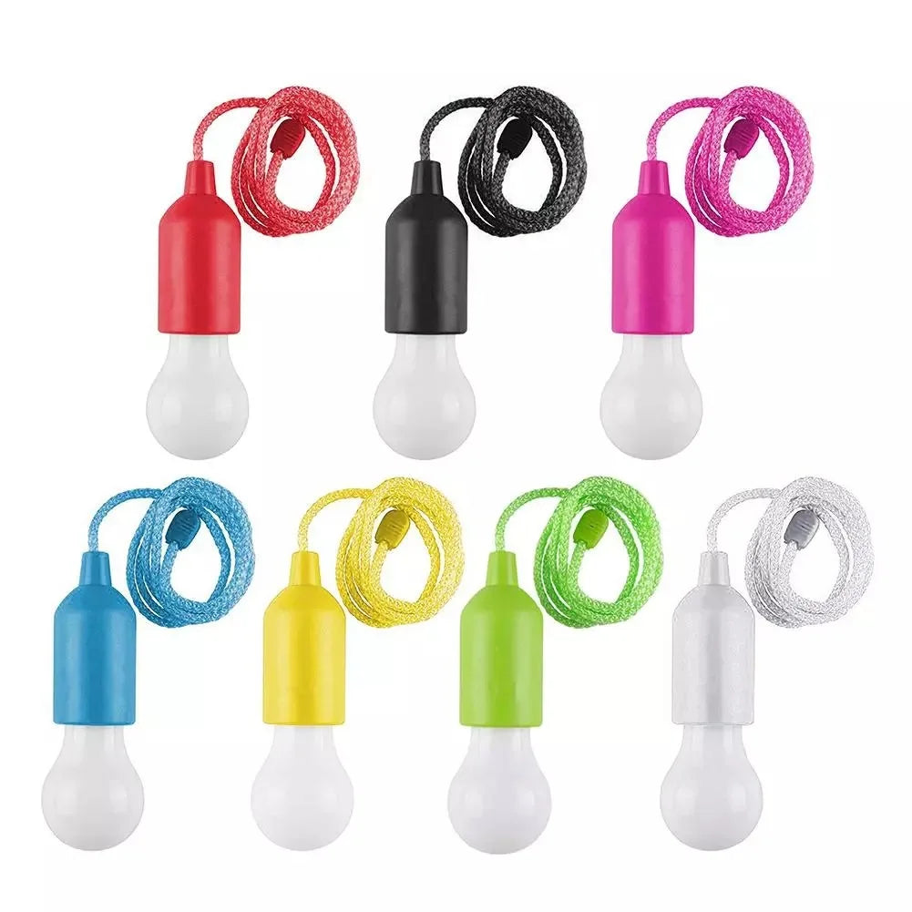 Led Battery Operated Pull Cord Light Bulb Hanging Portable Bulb Lights for Outdoor and Indoor