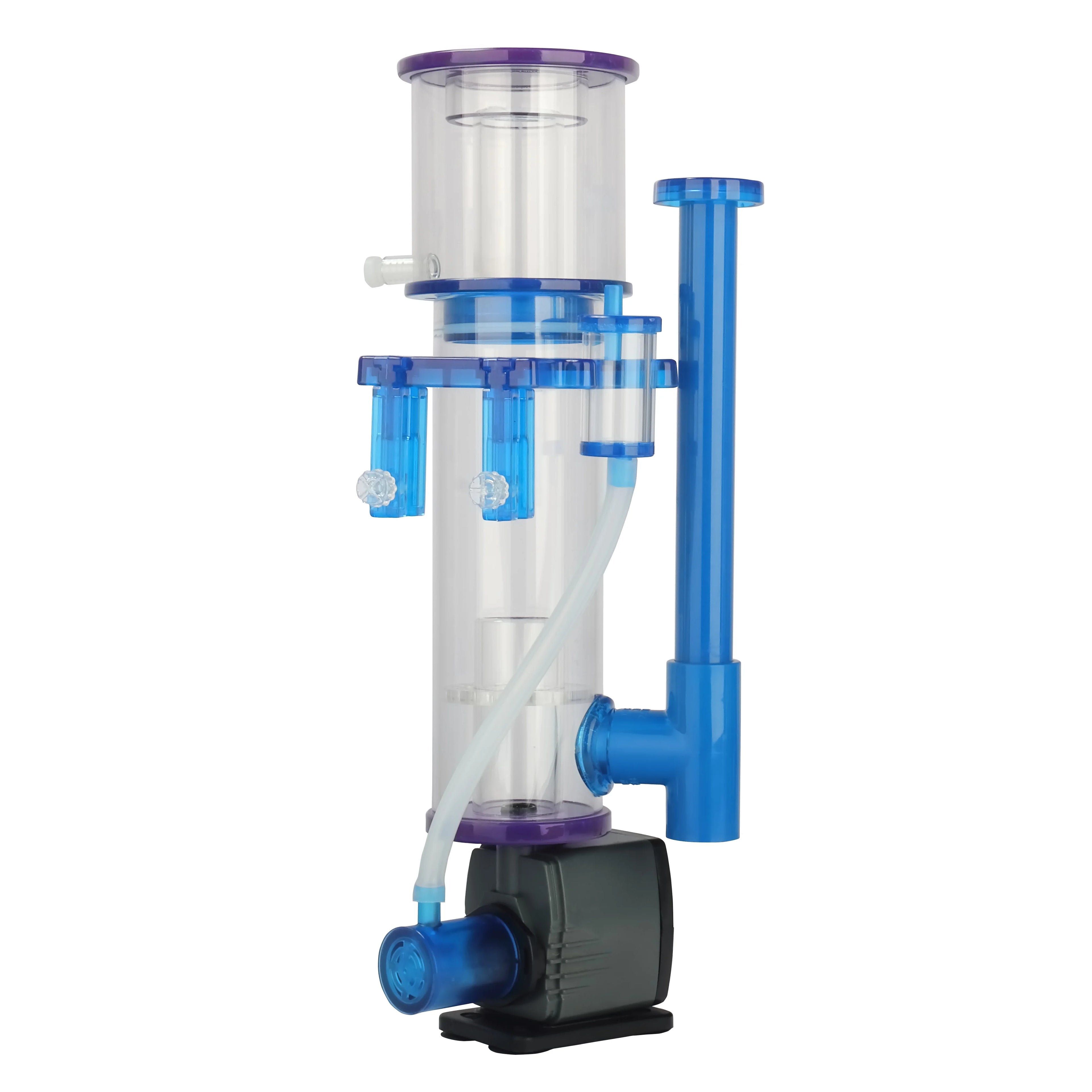 Heto Factory Price Small Nano Bubble Magus Seawater Aquarium Saltwater Filter Protein Skimmer Marine Aquarium Acrylic 80L Tank