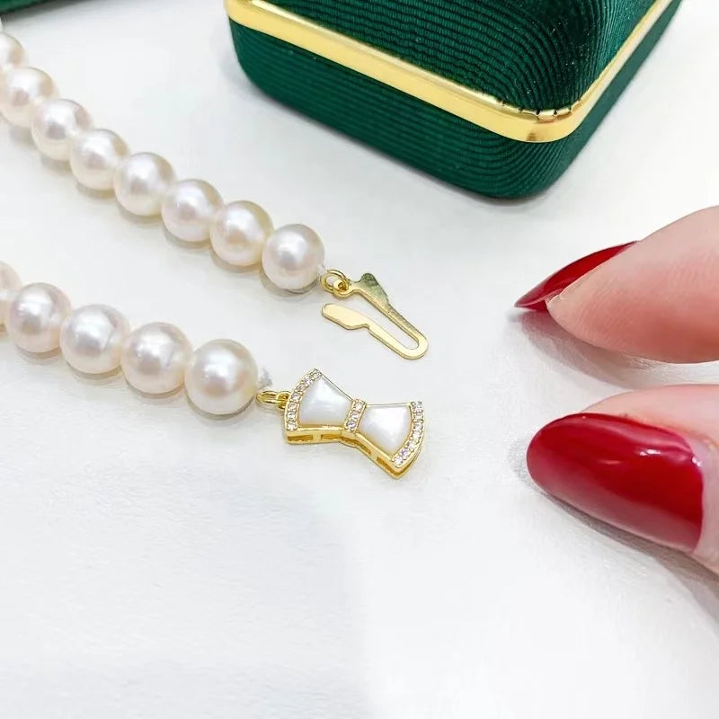C228 925 Sterling Silver 18K Gold Plated Pearl Clasp for Jewelry Wholesale Metal Cord Ends Clasp Necklace or Bracelet Clasp