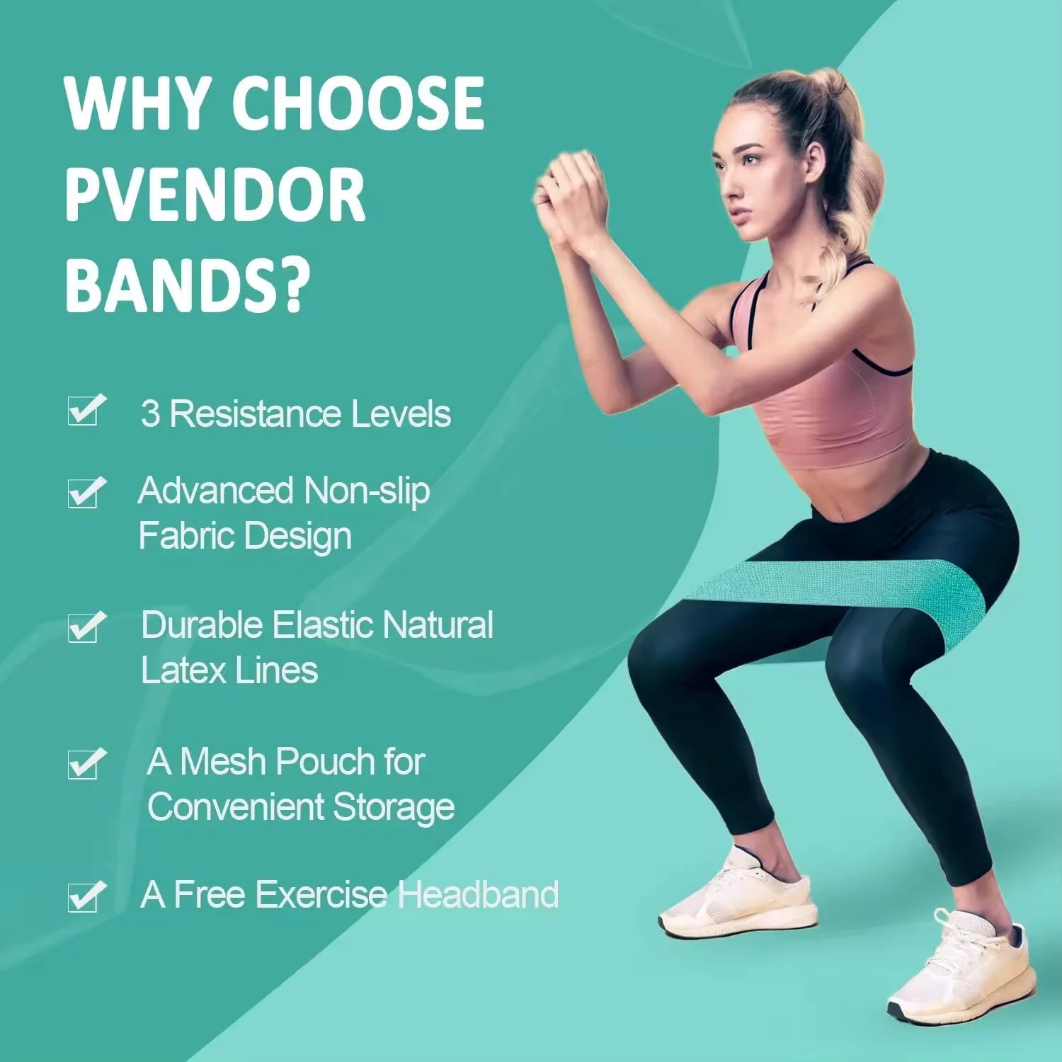 Wholesale Custom Latex Resistance Bands Set Booty Bands Durable Non-Slip Fitness Workout Accessories