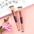 Luxury Flat Top Foundation Contour Brush Double Head Foundation Concealer Multifunctional Powder Brush Make up