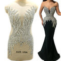 WDP-648 Keering New Product Silver Rhinestone Wedding Dress Multicolor Bridal Gowns Applique for Modern Dress