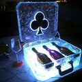RGB for Rechargeable Acrylic Portable Suitcase for Club 3 Bottle Carry Case Presenter Display Racks