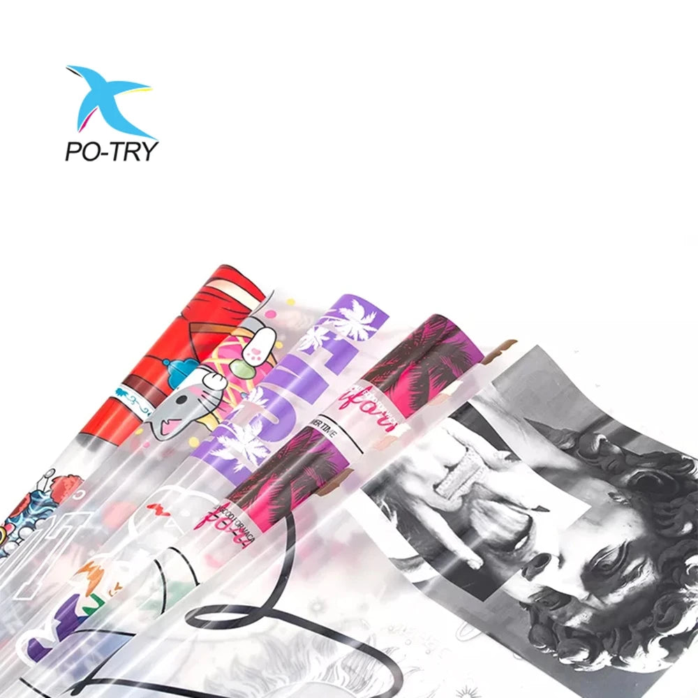 Roll to Roll PET Heat Transfer Film 50cmx100m/50m Water Soluble Low Temperature UV Printed for DTF Applications