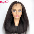 Soft Kinky Straight Lace Wig Medium Cap With Clips & Combs 4x4 13x4 5x5 Unprocessed Wigs 100 Human Hair Lace Front Brazilian Wig